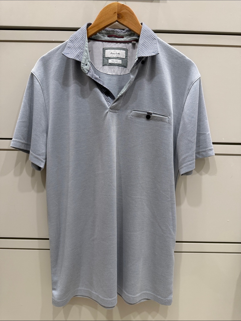 Pierre Cardin Light Blue Polo with Contrast Collar